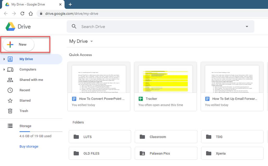 google drive new