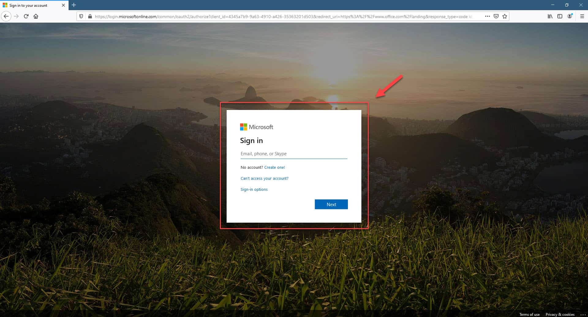 Https login microsoftonline