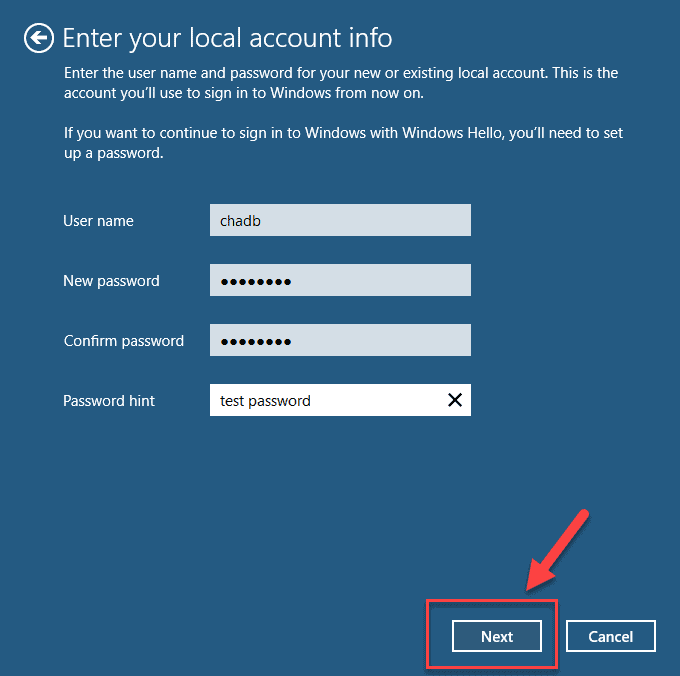 Switch To Local Account In Windows 10