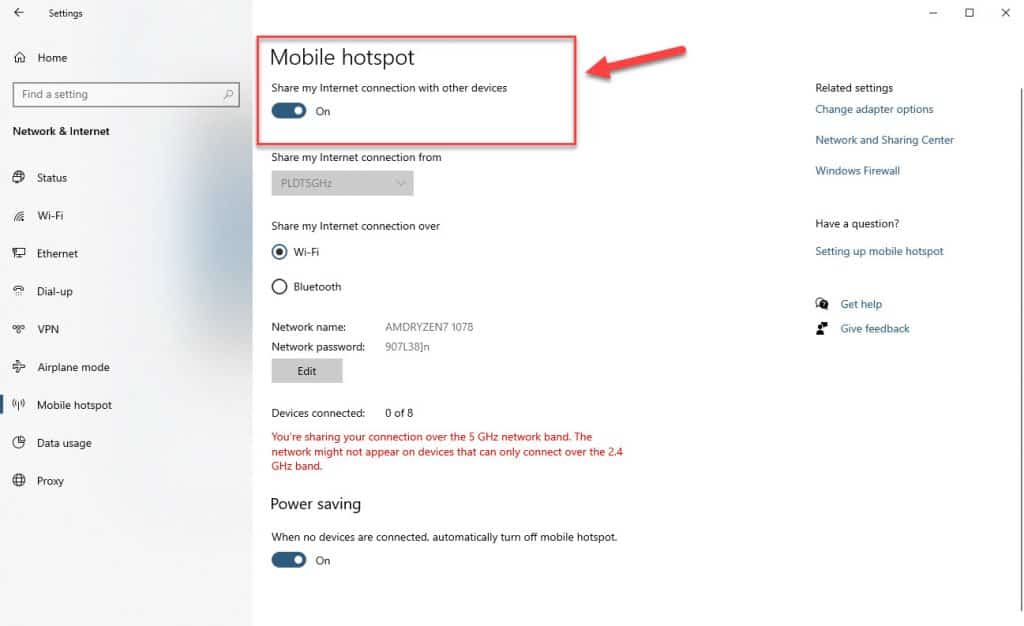 How To Share Your Connection in Windows 10