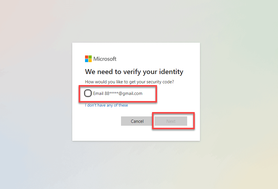 verify your identity