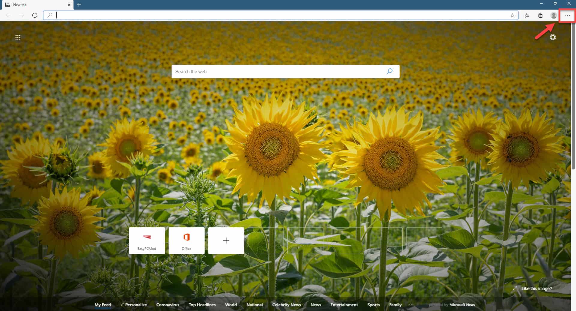 Change your default search engine in Microsoft Edge