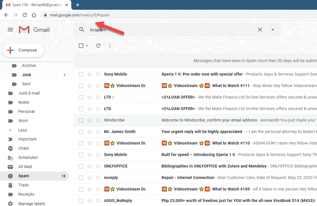 gmail add external email