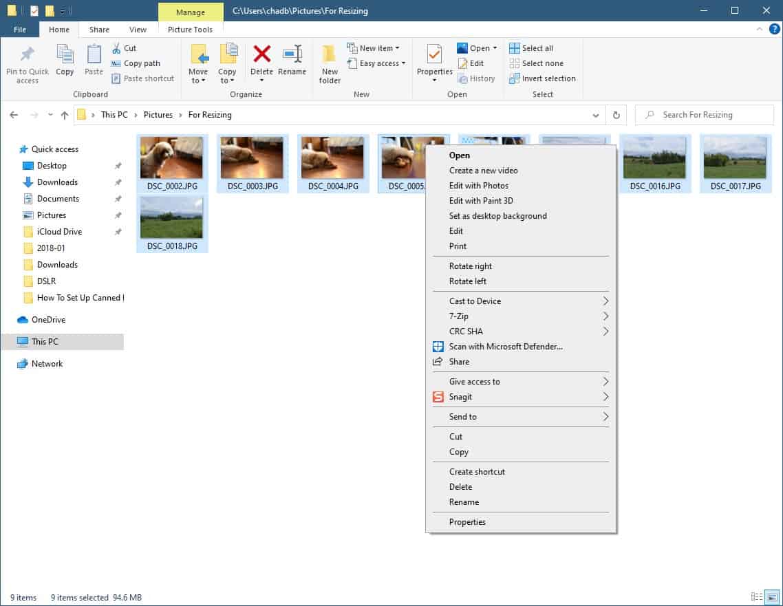 Change image size using Mail recipient 