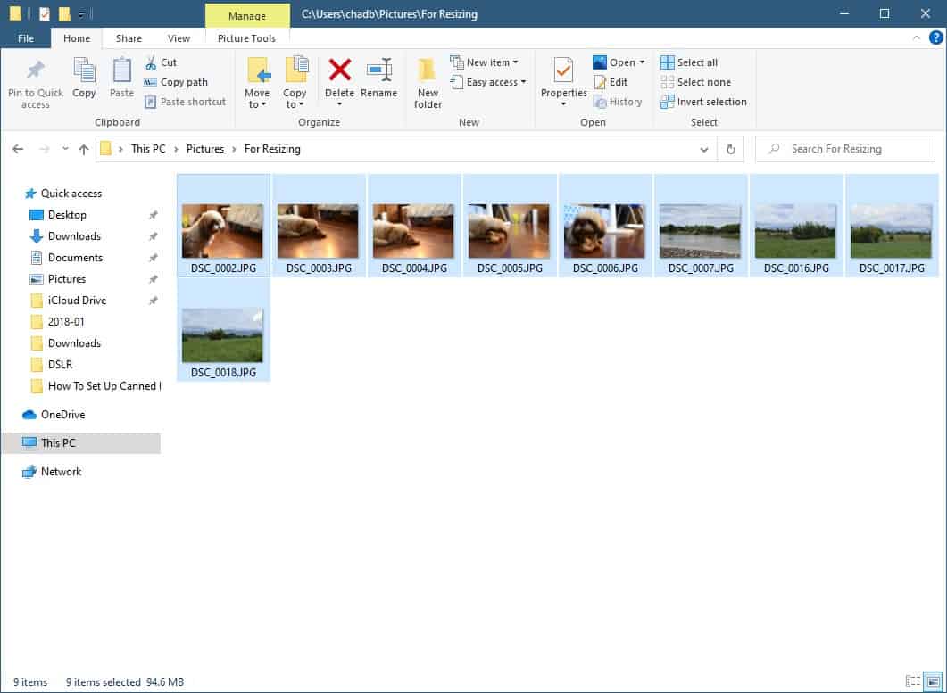 Bulk Resize Photos Using Windows 10