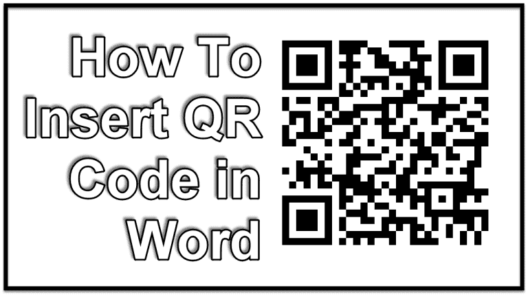 Insert QR code in Microsoft Word