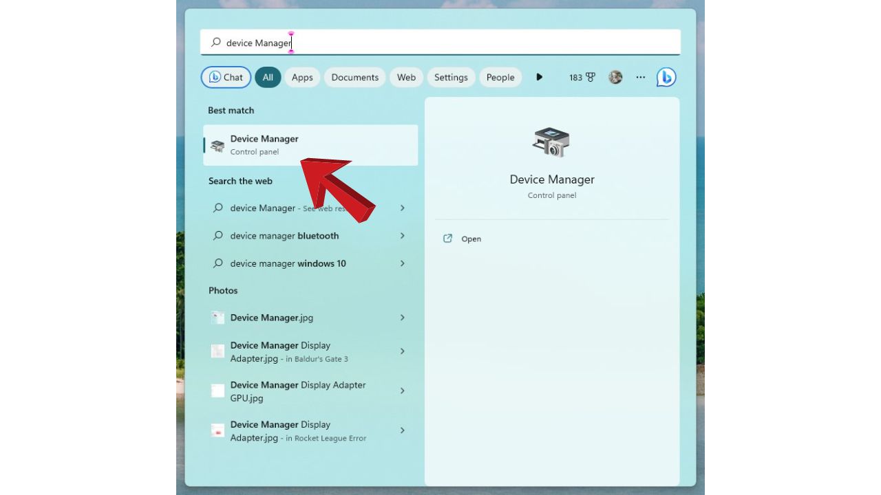 Open the Device Manager then expand the Display Adapters section.