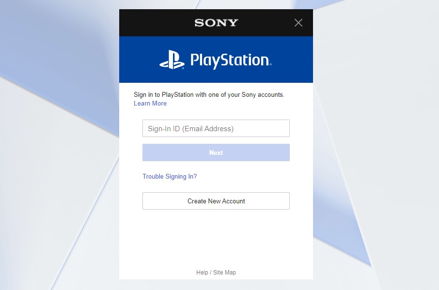 Go to the PlayStation Network website and sign in to your account.