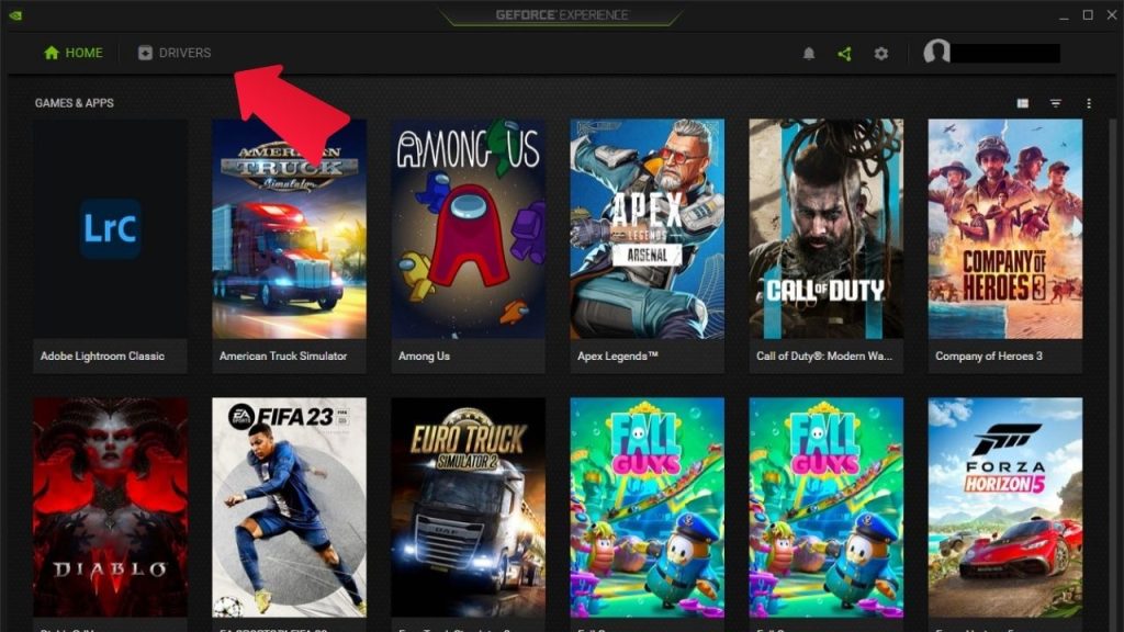 For Nvidia GPUs, open GeForce Experience, go to the Drivers tab, click Check for Updates and install any new Game Ready Driver updates available.