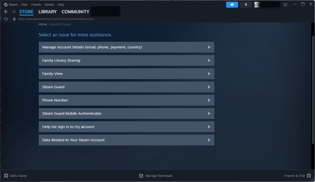 How To Fix Steam Client Won't Update | Updated 2023 10 Click My Account > Choose Contact Steam Support.