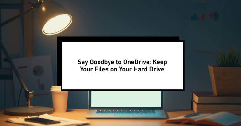 How to Disable OneDrive and Keep Your Files on Your Hard Drive in Windows