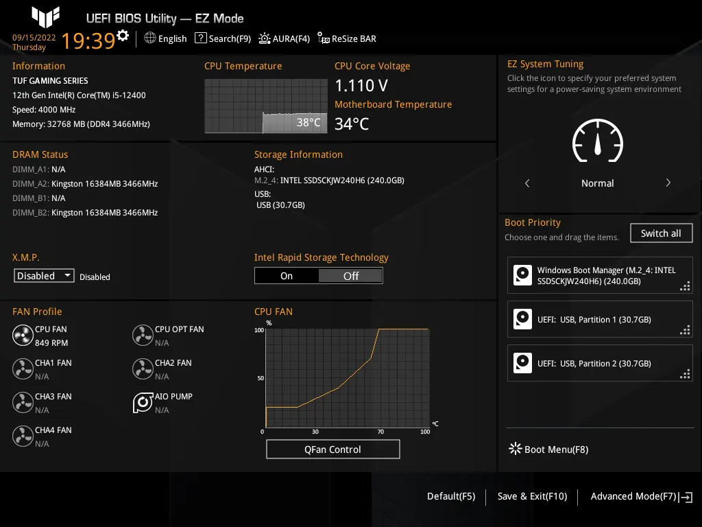 Reset BIOS Settings