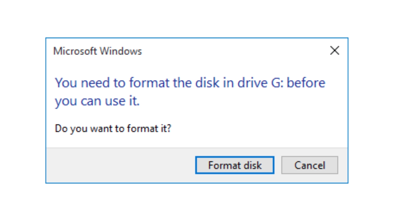 Flash Drive Showing Empty or Needs Formatting