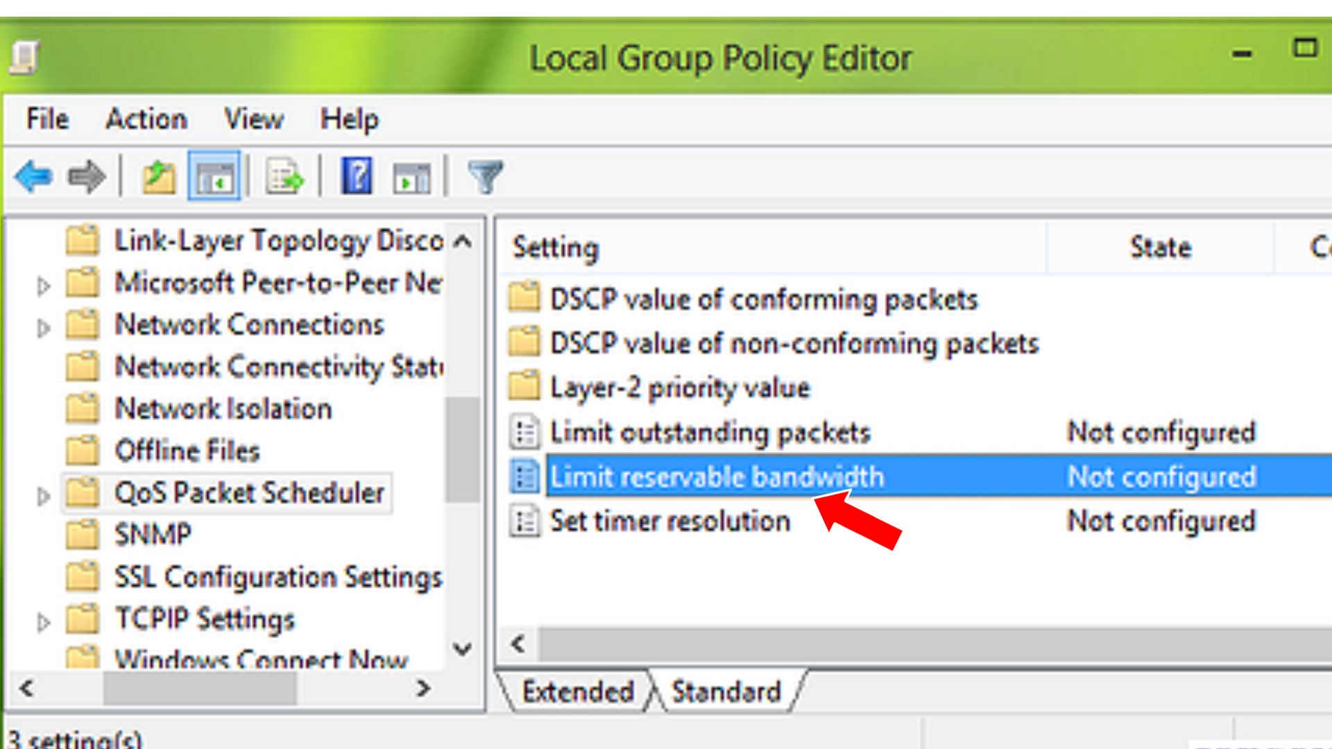 Adjust Internet Bandwidth Settings