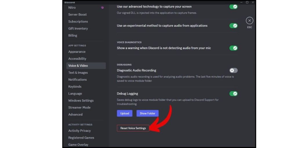 Discord Not Picking Up Mic? Here's 7 Proven Troubleshooting Methods (Restart, Reset + More) 2 Scroll down and click Reset Voice Settings.