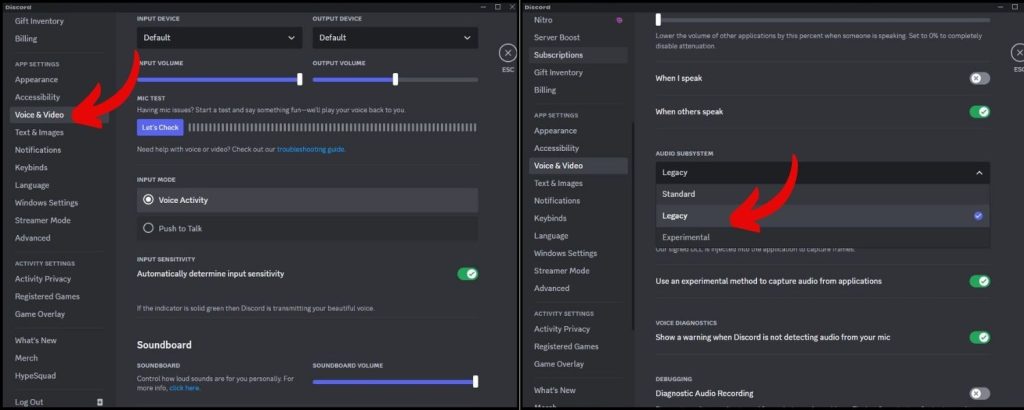 Discord Screen Sharing No Audio? 6 Quick Fixes to Get Your Voice Heard (Restart, Reset + More) 2 Under Audio Subsystem, choose "Legacy."