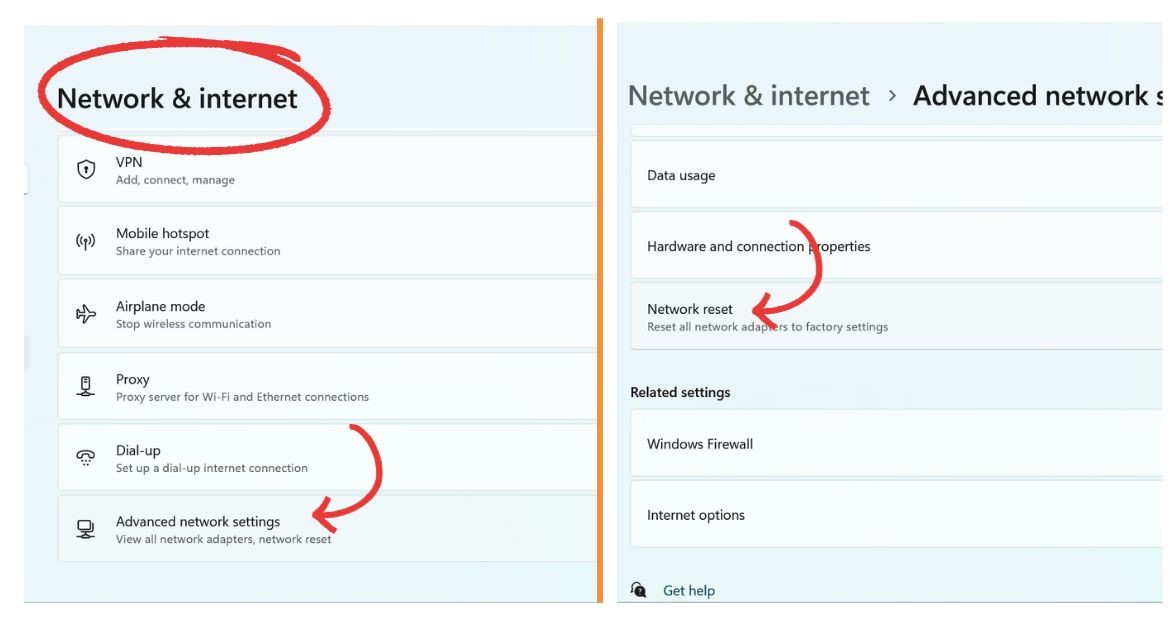 Reset Network Settings