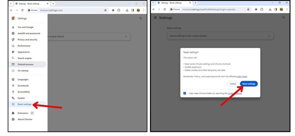 Stop Chrome From Opening On Startup? Here's 7 Effective Methods (Reset, Reinstall + More) 4 Chrome Settings > Reset Settings > Restore settings to their original defaults.