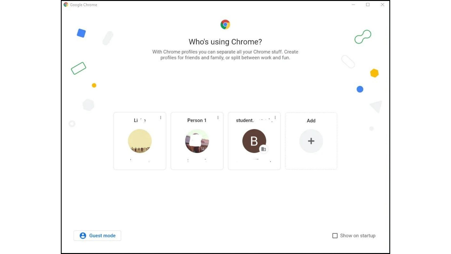Try Alternate Chrome Profiles