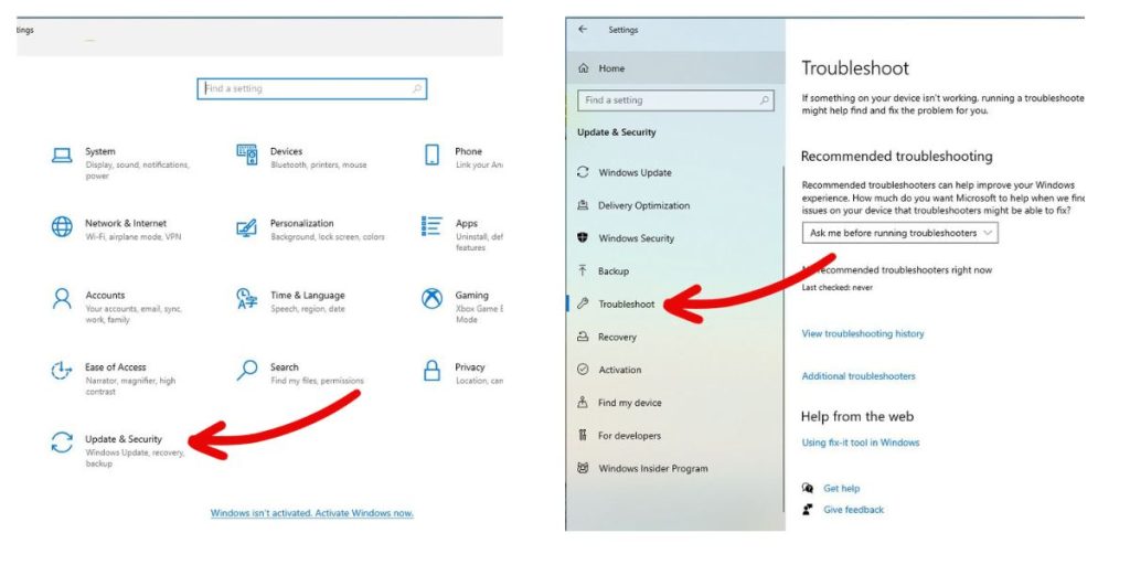 Video Stuttering Windows 10? Try These 8 Fixes (Update, Scan + More) 5 Go to Settings > Update & Security > Troubleshoot.