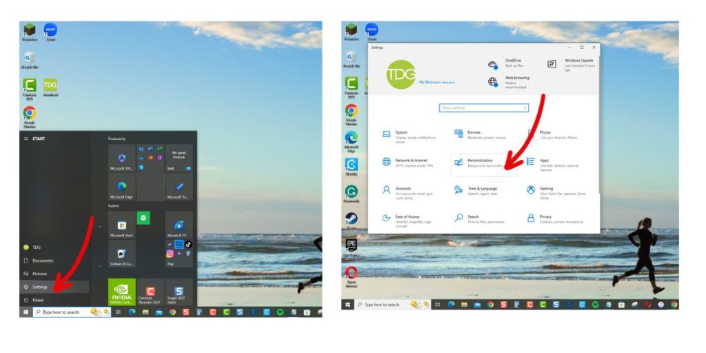 Go to Settings > Personalization > Taskbar.