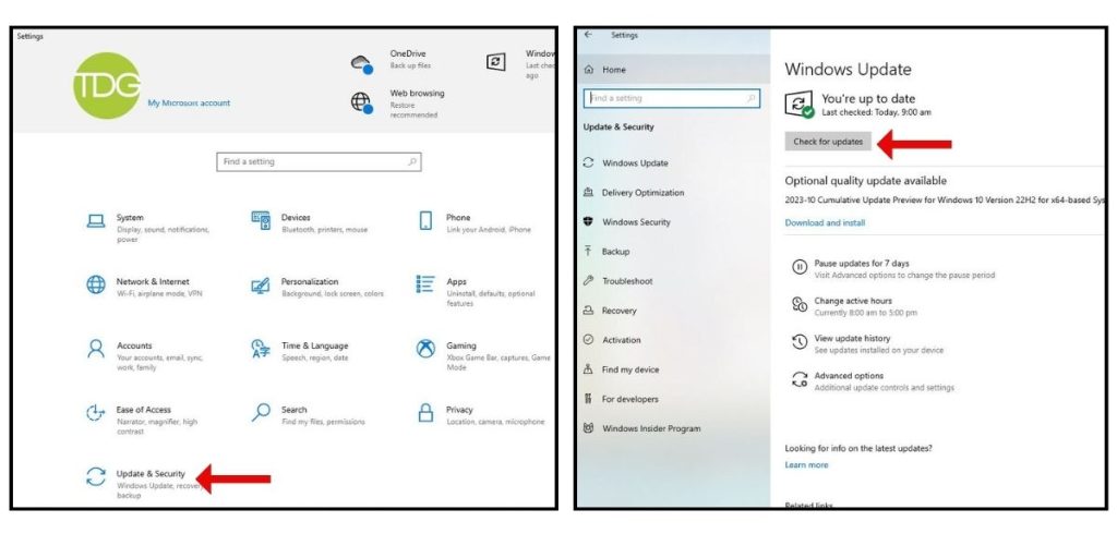 Windows 10 Goes To Sleep After 2 Minutes? 6 Easy Fixes to Stay Awake 5 Click on "Check for updates."