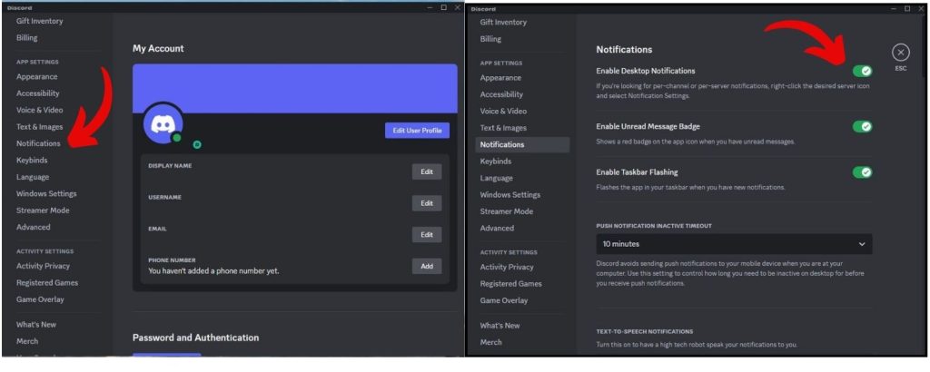 Discord Notification Sound Not Working? 5 Effective Techniques to Resolve It 1 Go to Notifications > Desktop Notifications.