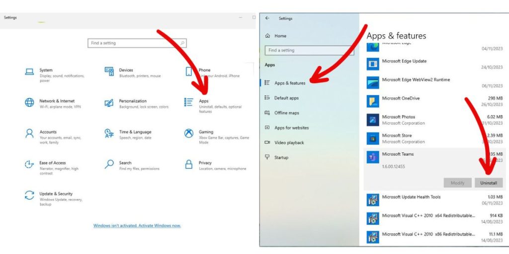 Microsoft Teams Camera Not Working? 9 Troubleshooting Steps to Get You Back on Track 2 Go to Settings > Apps > Apps & Features