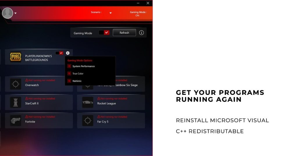 MSI Gaming App Not Opening? 4 Quick Fixes for Seamless Functionality 3 Reinstall Microsoft Visual C++ Redistributable