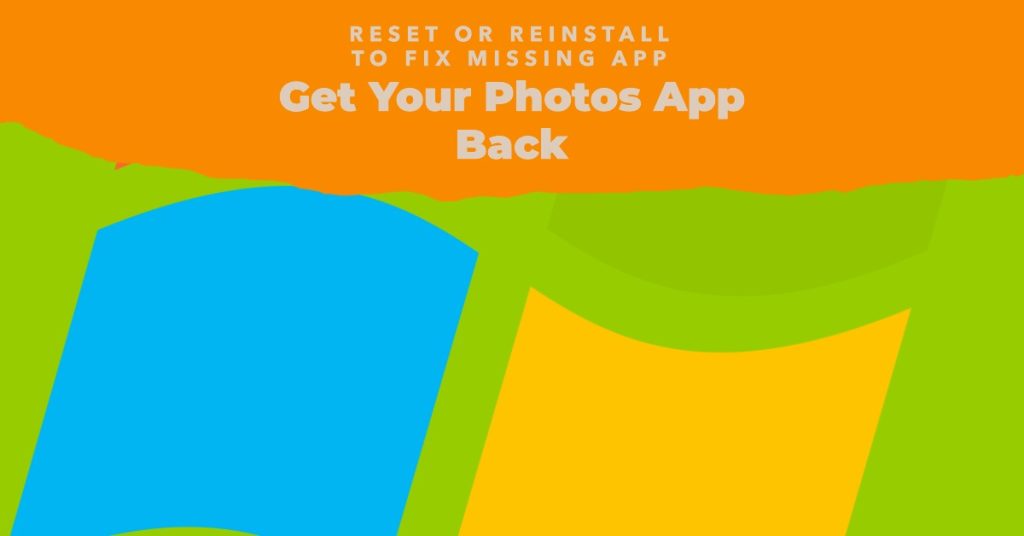 Reset or Reinstall the Photos App