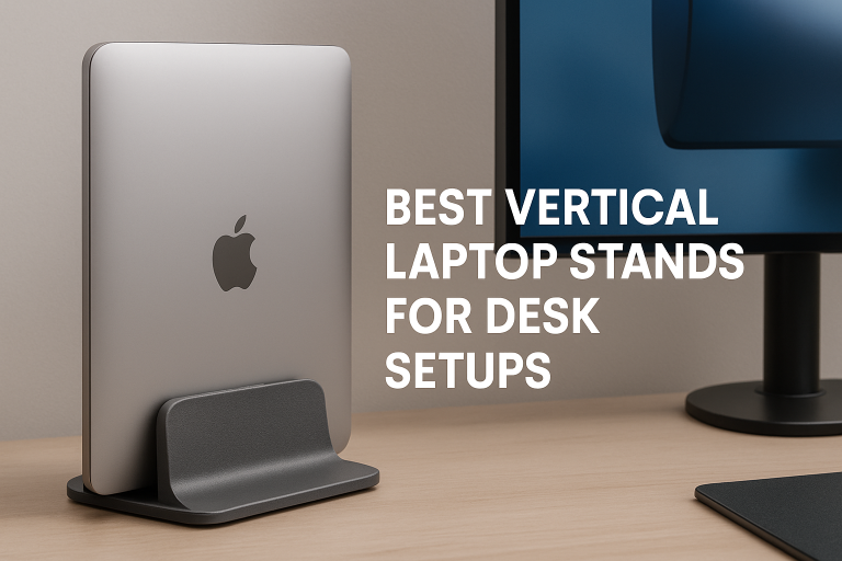 5 Best Vertical Laptop Stands for Desk Setups